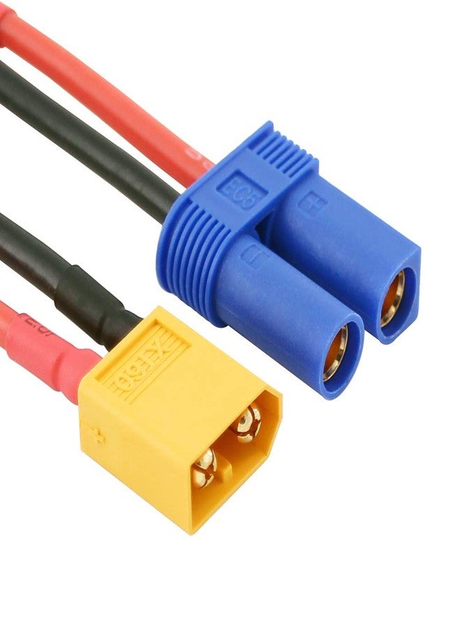 OliRC 3pcs Male XT60 to Female EC5 Losi Connector Adapter for Turnigy 8ight SCT LiPo with 14awg 5cm Cable(C75-3) - Image 5